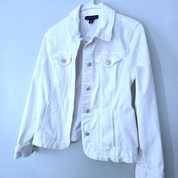 Charter Club White Jean Jacket Size S - Picture 1 of 3
